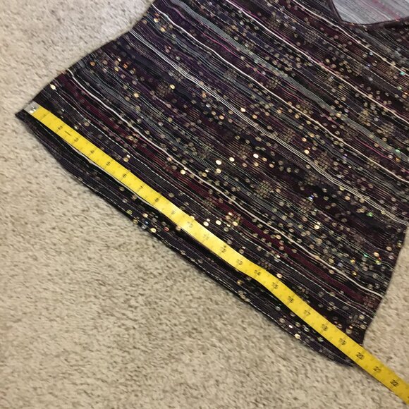 Peter Nygard Stretchy Striped + Itty Bitty Rosette Sequin Top - Picture 14 of 16